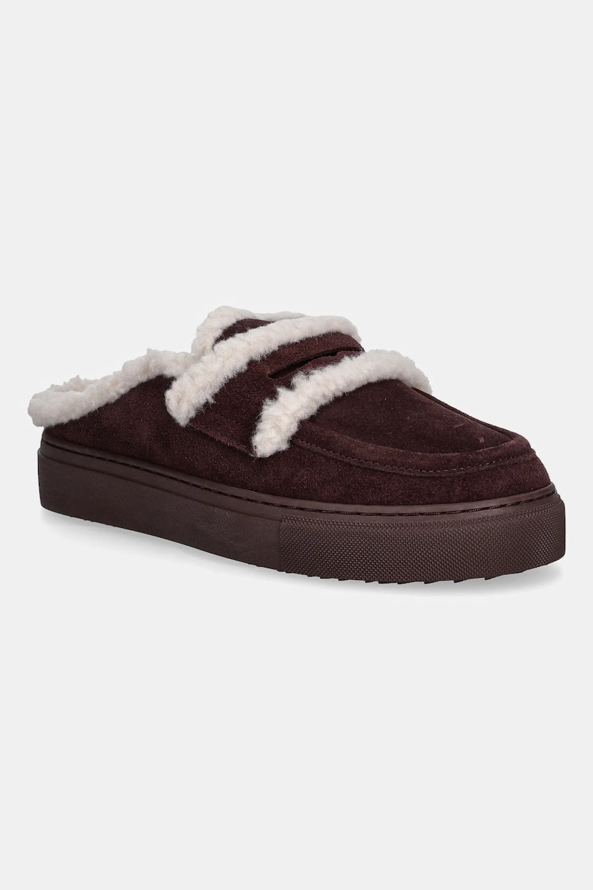Παντόφλες σουέτ Inuikii Mule Wool χρώμα: κόκκινο, 1004.017.0011.518
