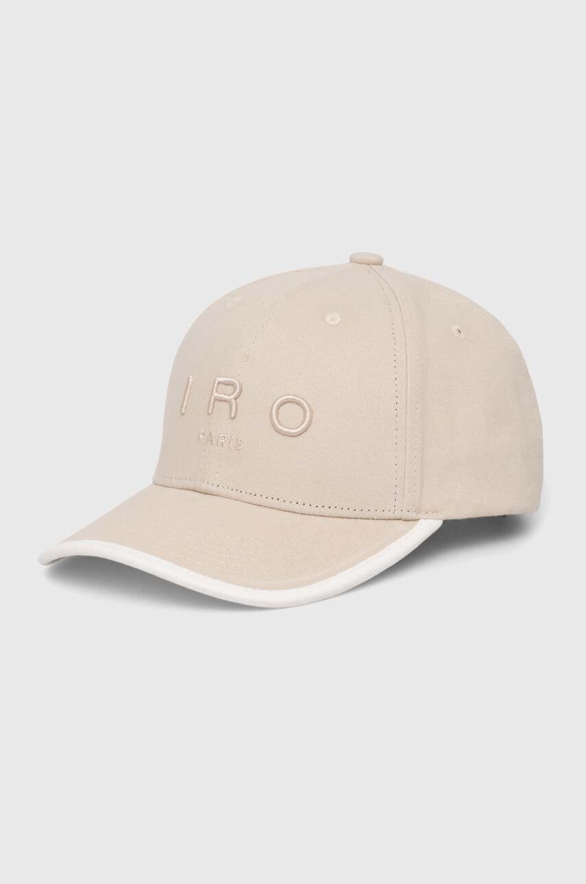 Βαμβακερό καπέλο του μπέιζμπολ IRO χρώμα: μπεζ