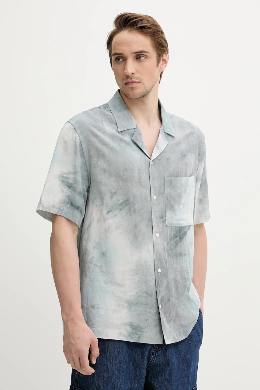Πουκάμισο με μείγμα από λινό IRO ανδρικό, χρώμα: γκρι, MP18NAM