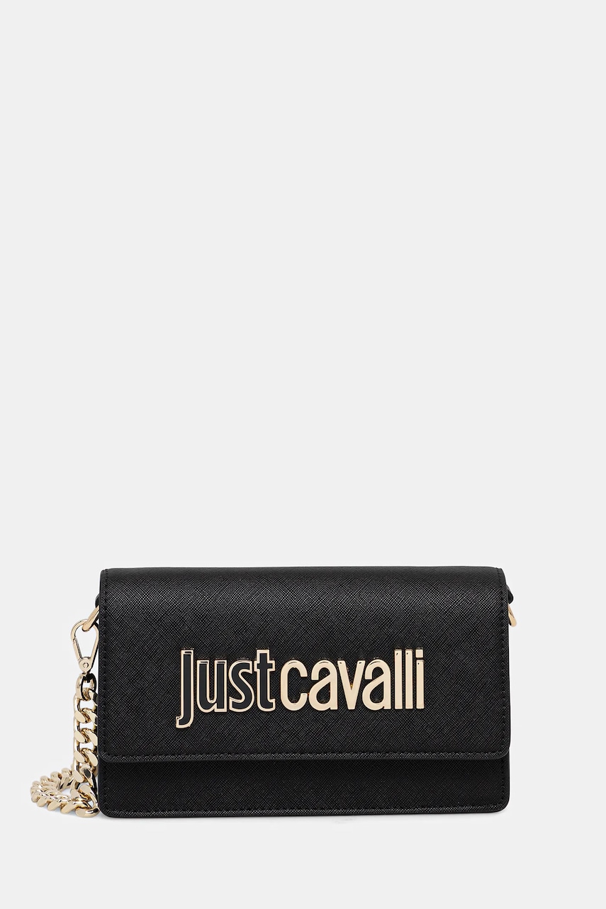 Τσάντα Just Cavalli χρώμα: μαύρο, 79RA5PB2 ZS766