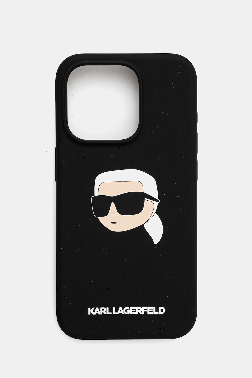 Θήκη κινητού Karl Lagerfeld iPhone 15 Pro 6.1 χρώμα: μαύρο, KLHMP15LSKHPPLK