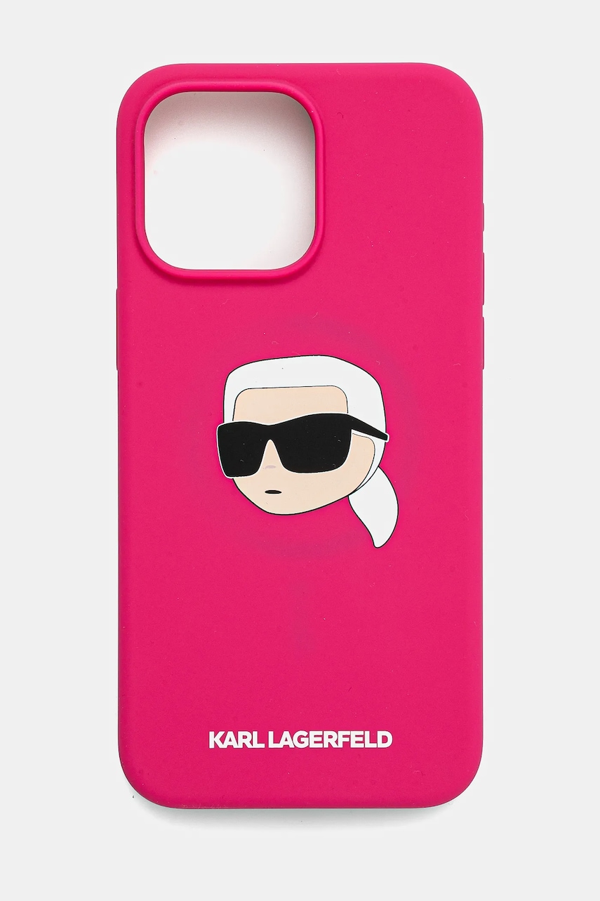 Θήκη κινητού Karl Lagerfeld iPhone 15 Pro Max 6.7 χρώμα: ροζ, KLHMP15XSKHPPLF