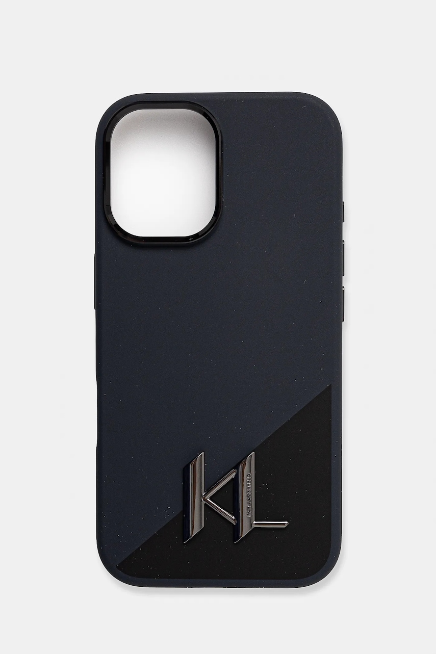 Θήκη κινητού Karl Lagerfeld iPhone 16 6.1 χρώμα: μαύρο, KLHMP16SSCMKMPCK