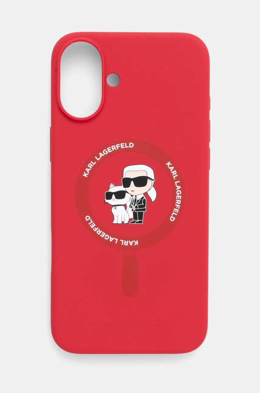Θήκη κινητού Karl Lagerfeld iPhone 16 Plus 6.7 χρώμα: κόκκινο, KLHMP16MSCMKCRHR