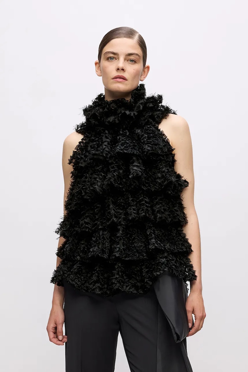 Μπλουζάκι Karl Lagerfeld Studio χρώμα: μαύρο A4W11041