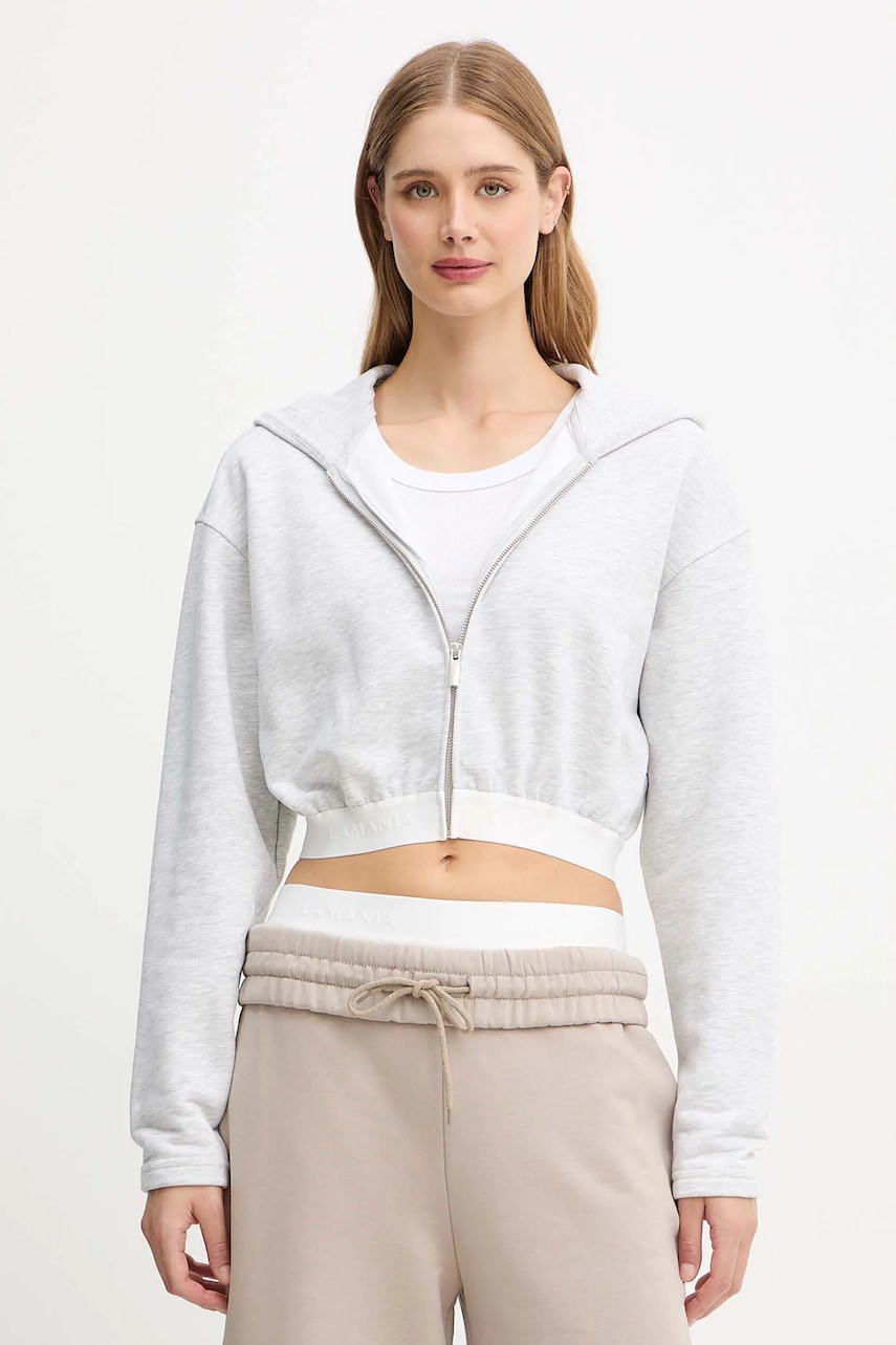 Μπλούζα La Mania SEAN χρώμα: γκρι, με κουκούλα, SEAN