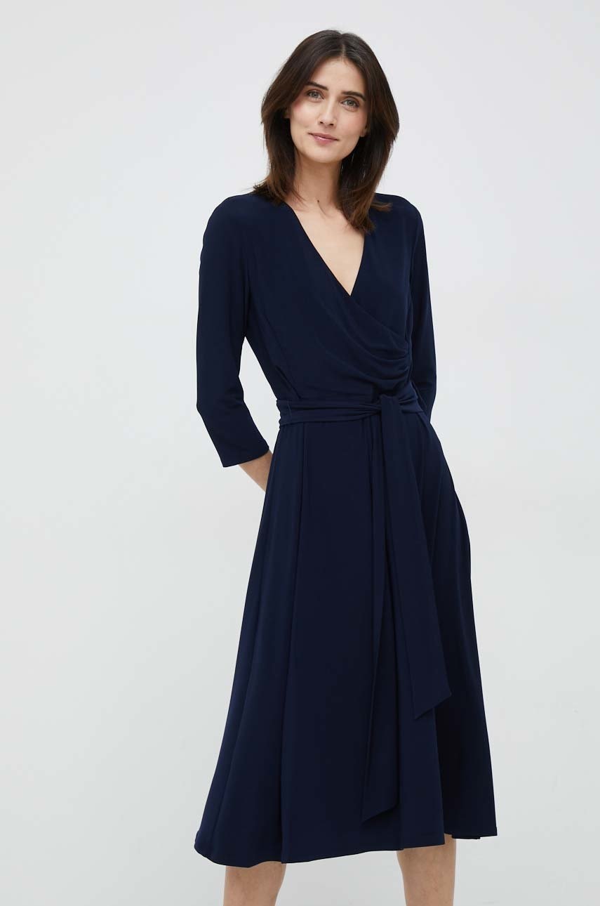 Φόρεμα Lauren Ralph Lauren χρώμα: ναυτικό μπλε
