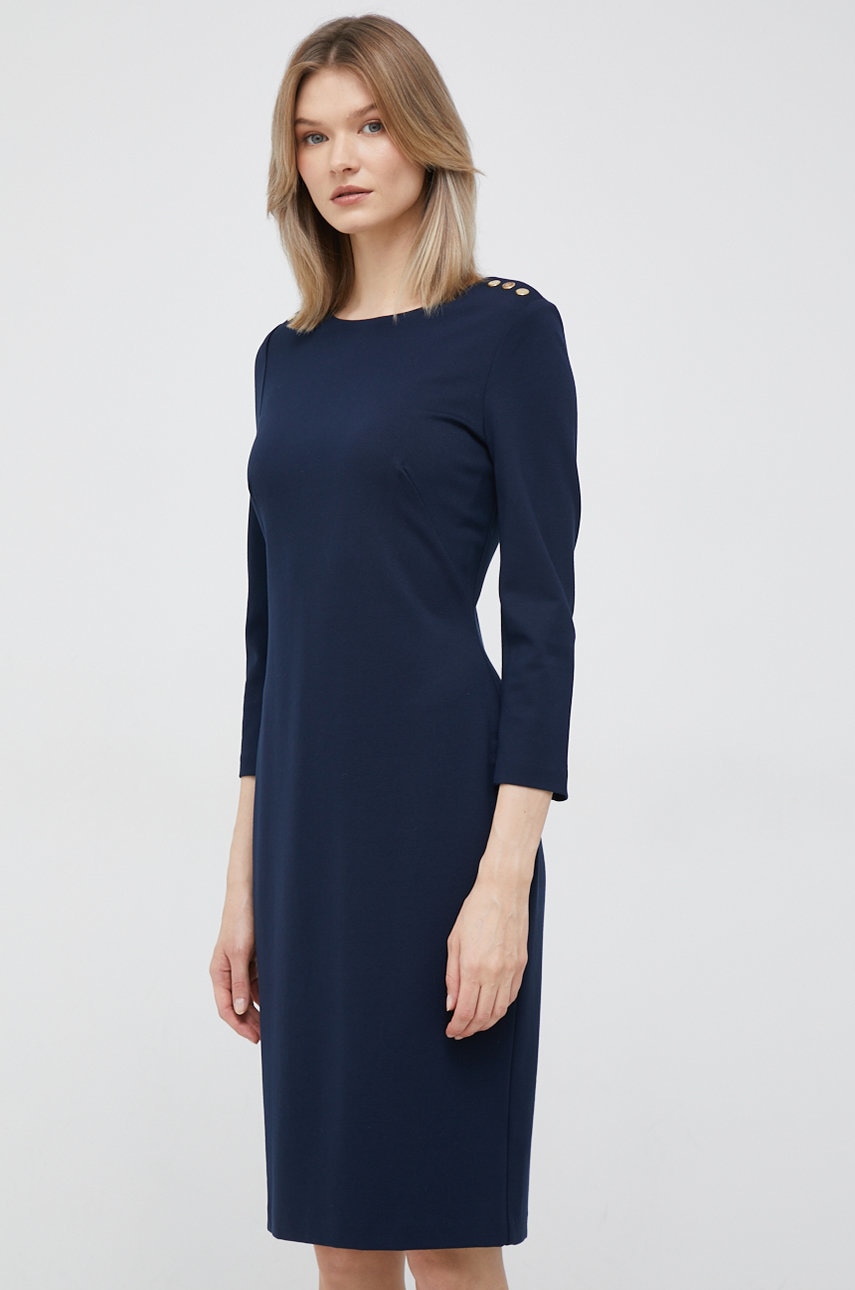 Φόρεμα Lauren Ralph Lauren χρώμα: ναυτικό μπλε,