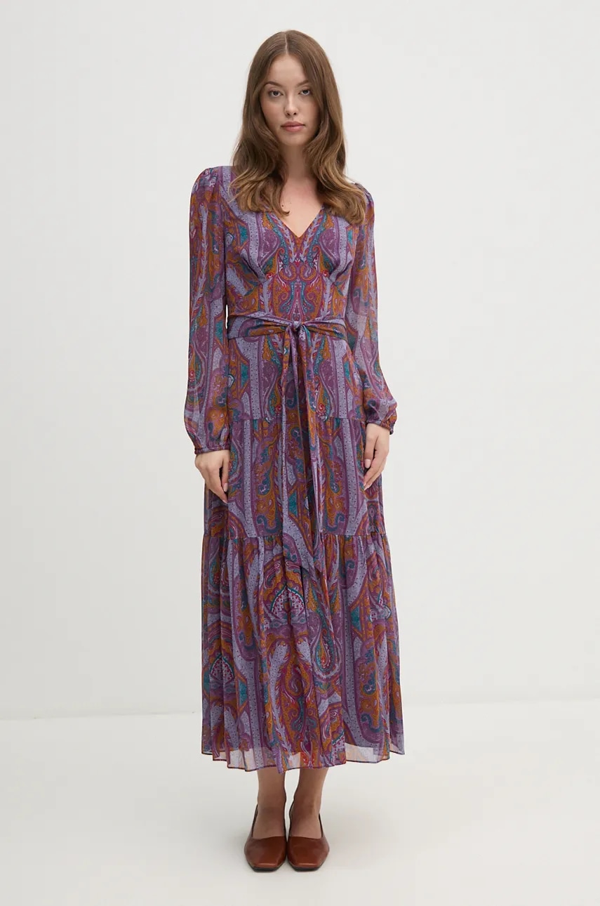 Φόρεμα Lauren Ralph Lauren χρώμα: ροζ, 250940218