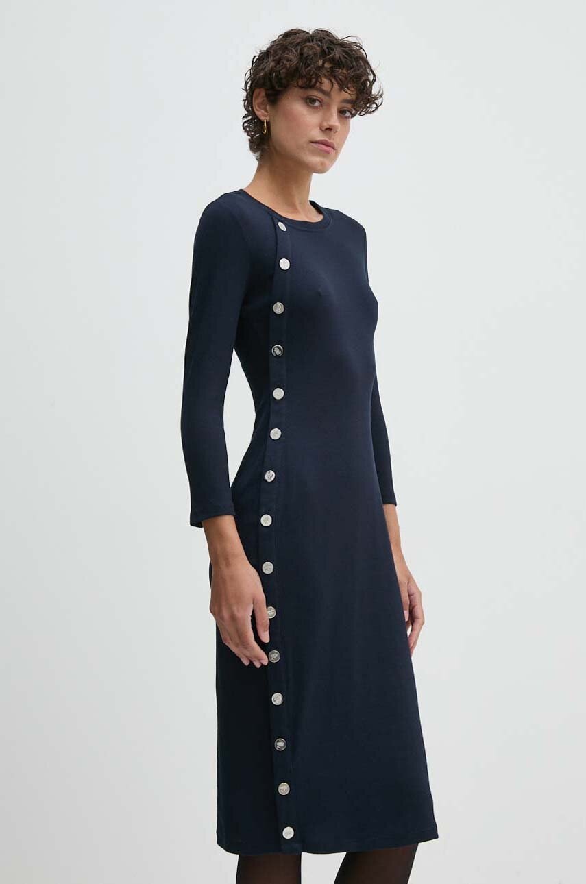 Φόρεμα Lauren Ralph Lauren χρώμα: ναυτικό μπλε, 250940561