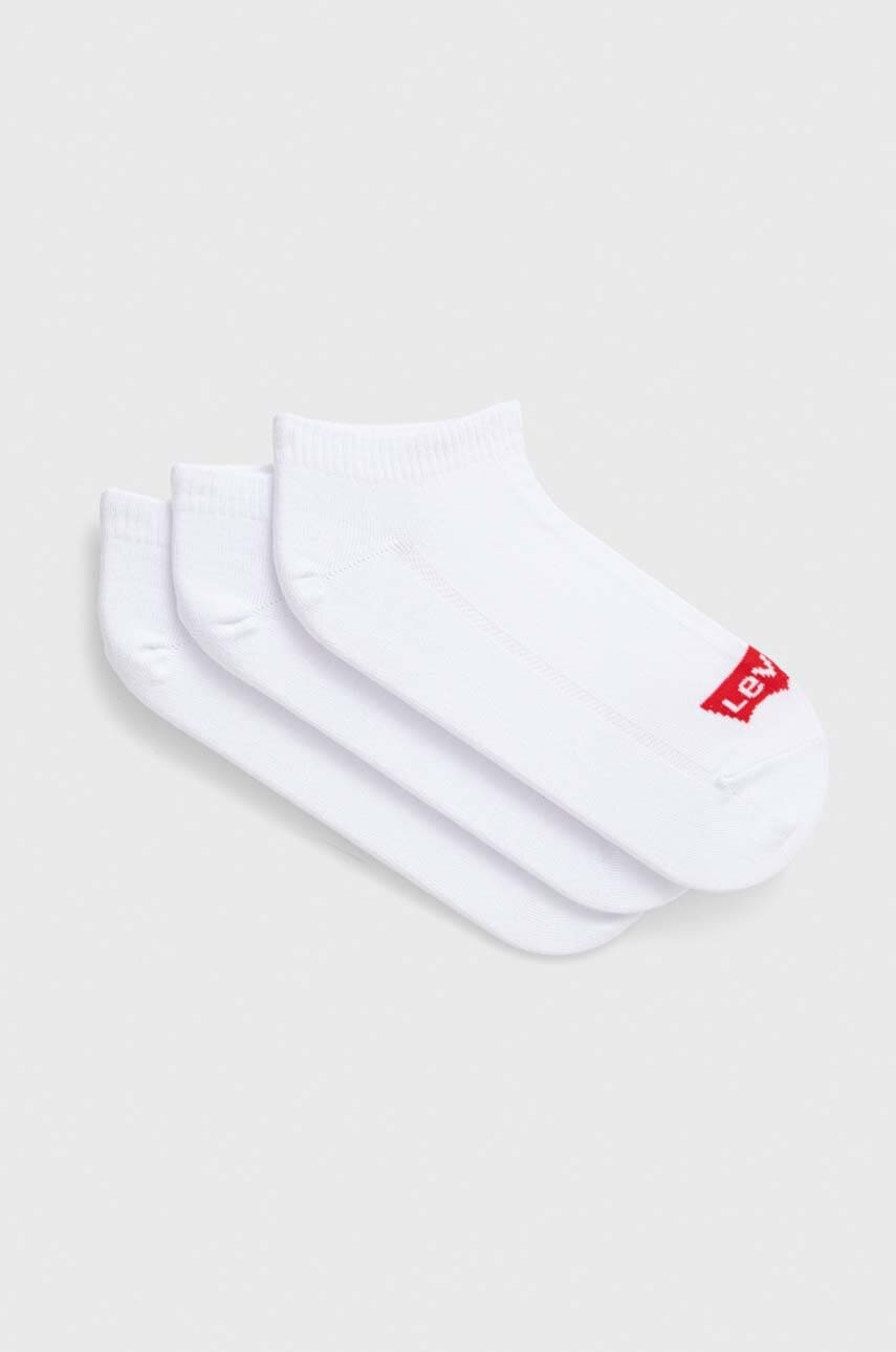 Κάλτσες Levi's 3-pack χρώμα: άσπρο