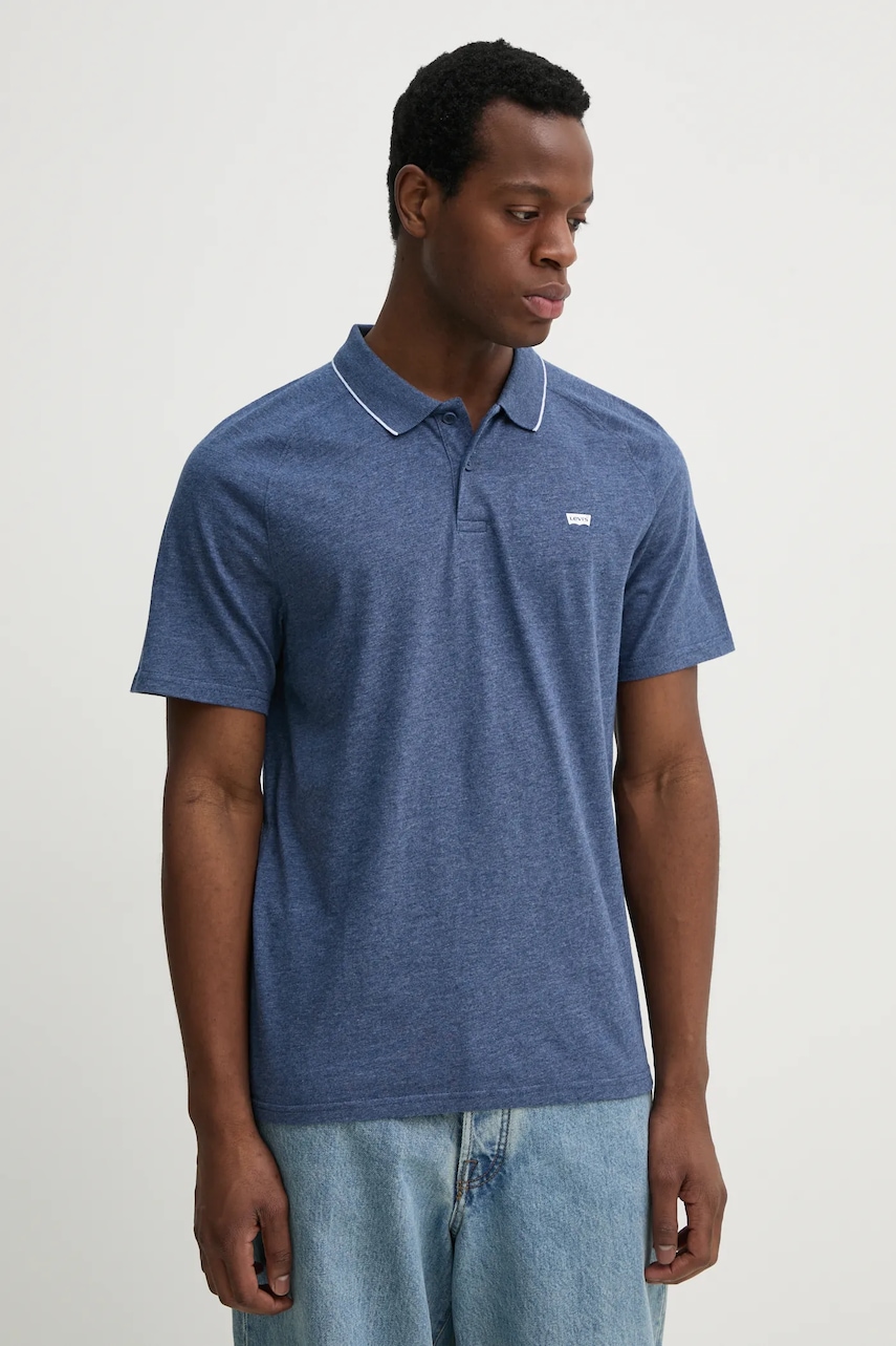 Πόλο Levi's SHORELINE TECH POLO χρώμα: μπλε, 001EK