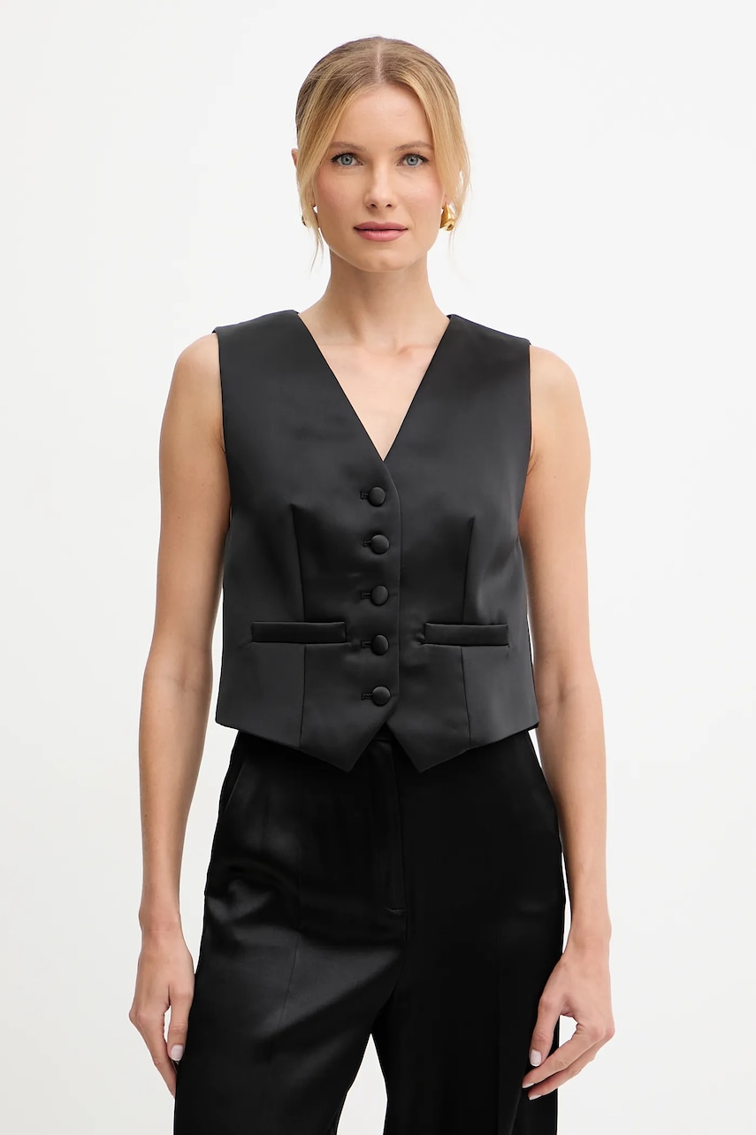 Γιλέκο Luisa Spagnoli χρώμα: μαύρο, 542471