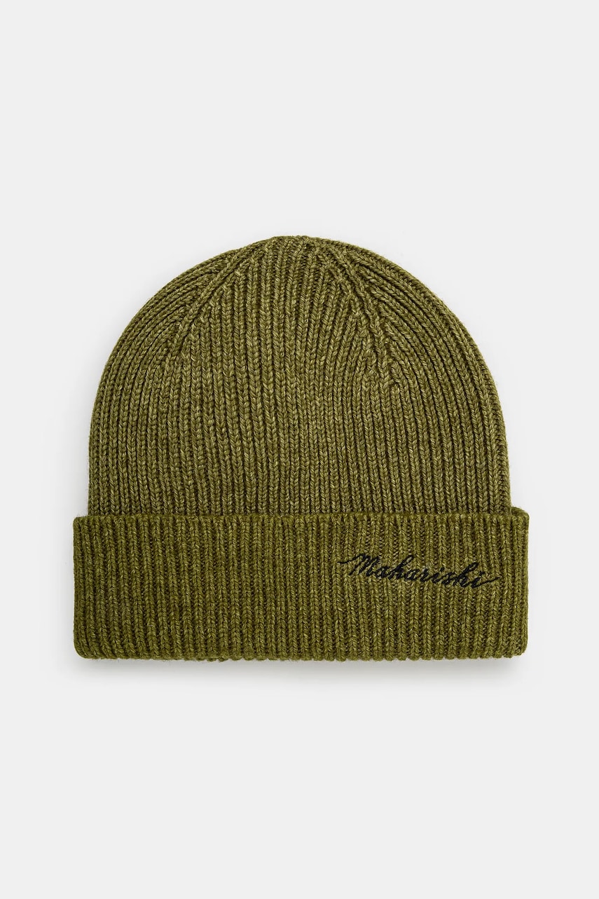 Μάλλινο σκουφί Maharishi Maharishi Embroidered Beanie χρώμα: πράσινο, 1368.OLIVE