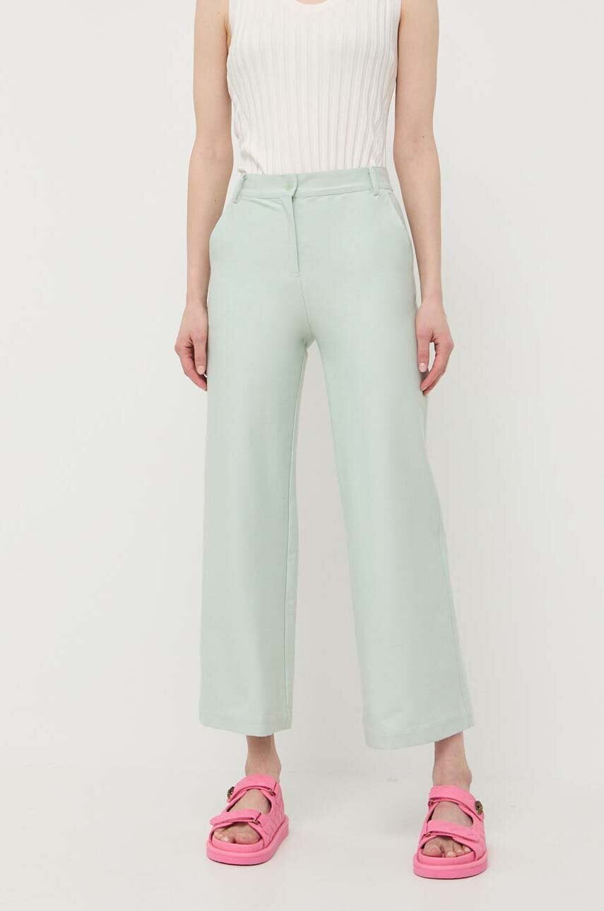 Παντελόνι Max Mara Leisure χρώμα: πράσινο