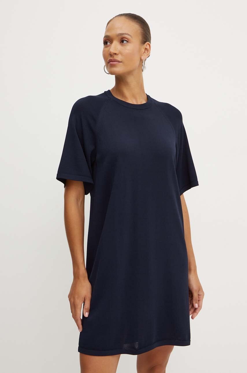 Φόρεμα Max Mara Leisure χρώμα: ναυτικό μπλε, 2426326017600
