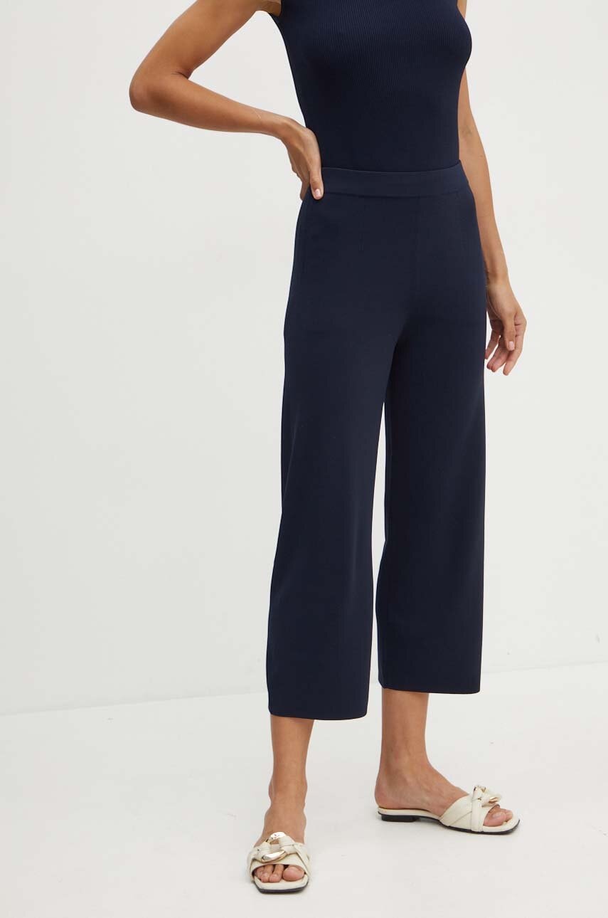 Παντελόνι Max Mara Leisure χρώμα: ναυτικό μπλε, 2426336017600