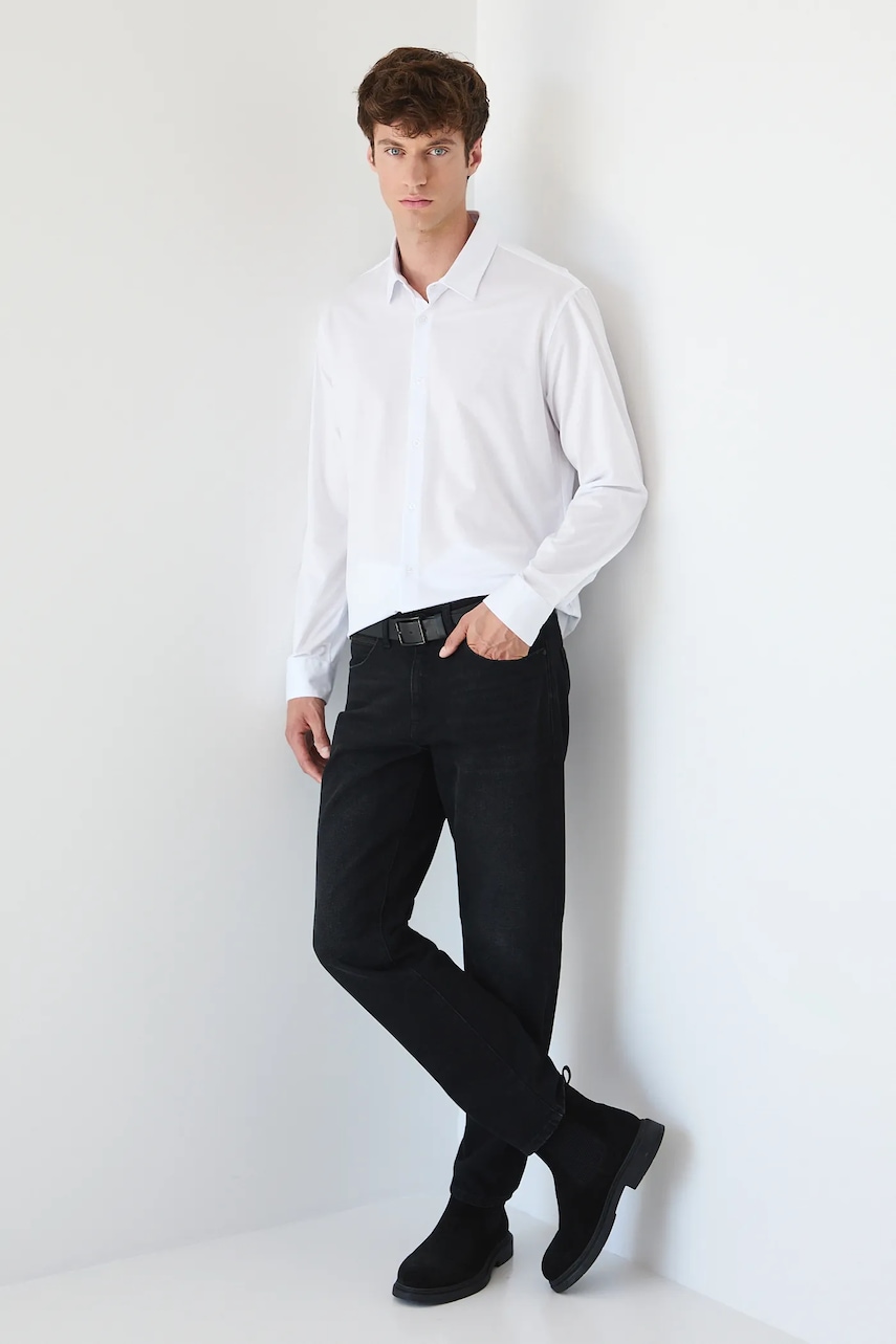 Βαμβακερό πουκάμισο Medicine ανδρικά, χρώμα: άσπρο