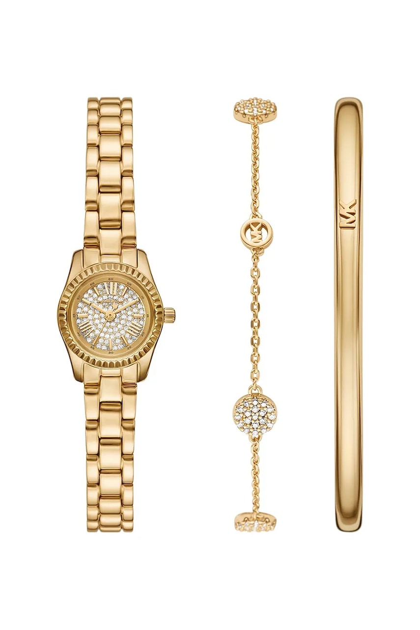 Ρολόι και βραχιόλια Michael Kors χρώμα: χρυσαφί, MK4944SET