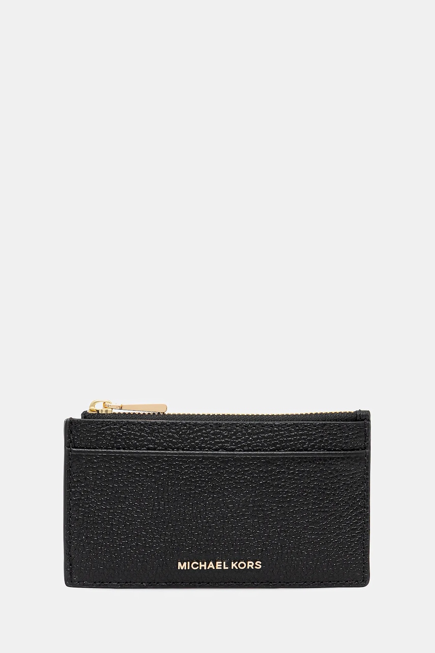 Δερμάτινο πορτοφόλι MICHAEL Michael Kors χρώμα: μαύρο, 32F5GJ6D8L