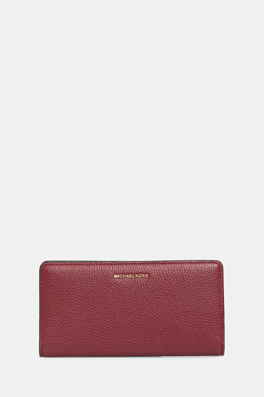 Δερμάτινο πορτοφόλι MICHAEL Michael Kors BRYANT χρώμα: μπορντό, 32S5GYTP3L