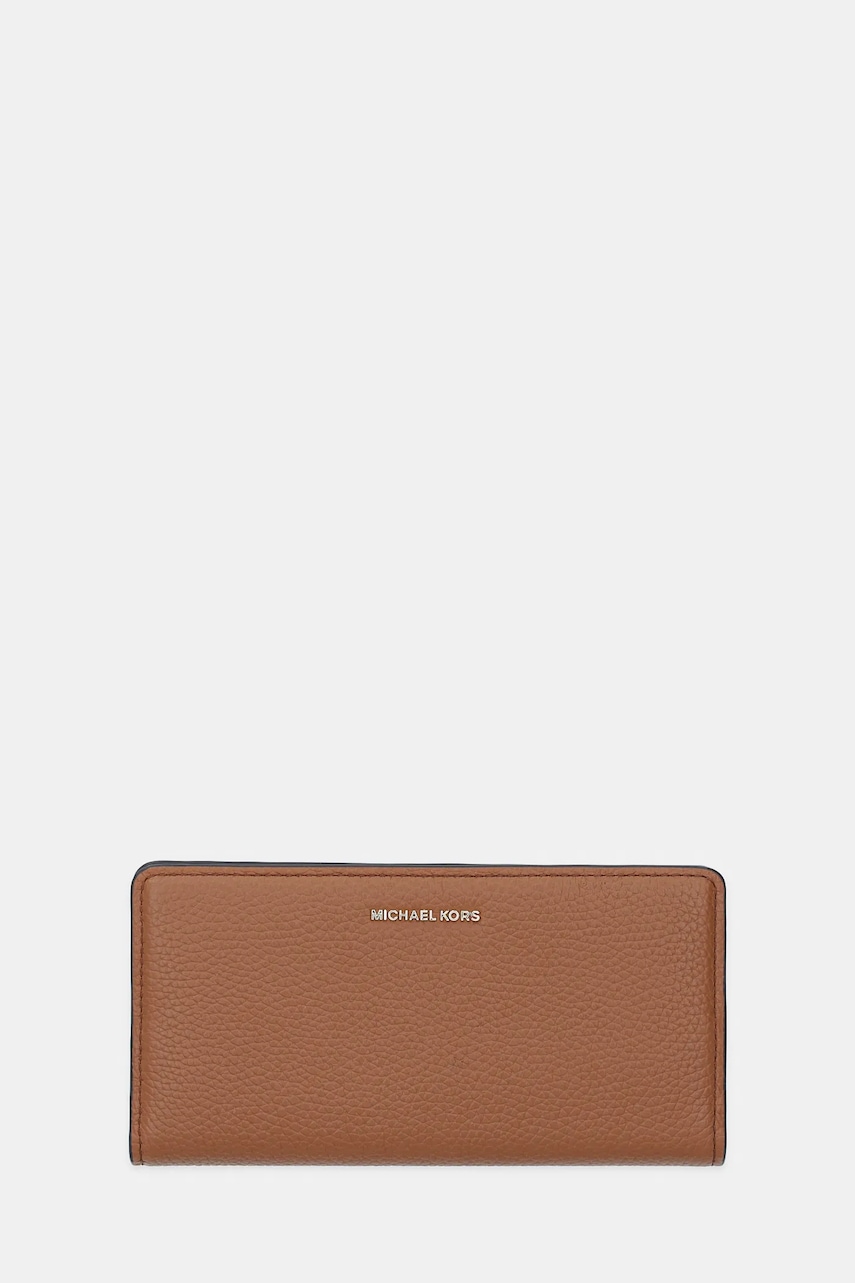 Δερμάτινο πορτοφόλι MICHAEL Michael Kors BRYANT χρώμα: καφέ, 32S5GYTP3L