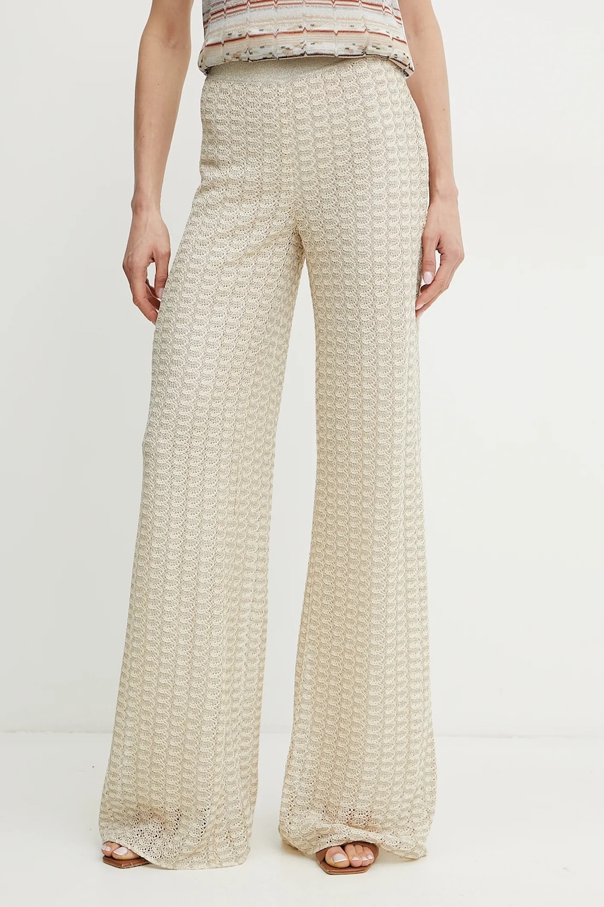 Παντελόνι φόρμας Missoni χρώμα: μπεζ, DS25SI0M.BR010R
