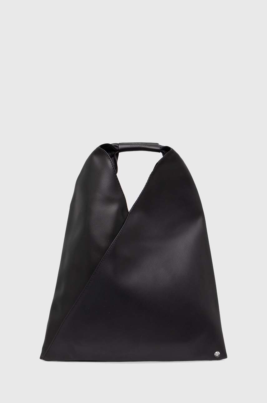 Δερμάτινη τσάντα MM6 Maison Margiela χρώμα: μαύρο, S54WD0043