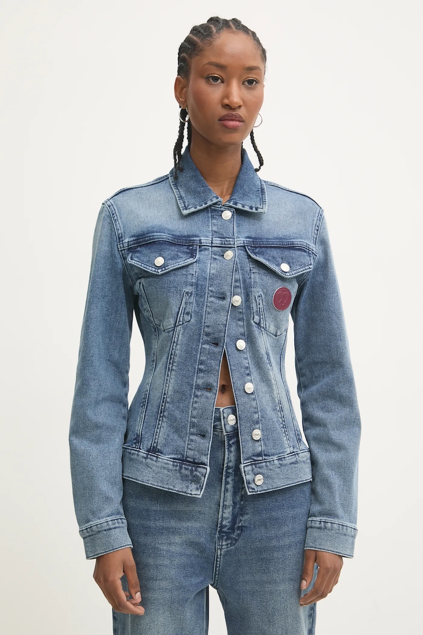 Τζιν μπουφάν Moschino Jeans χρώμα: ναυτικό μπλε, A0510 8721