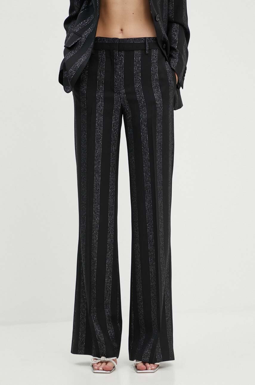 Μάλλινα παντελόνια MSGM χρώμα: μαύρο, 3741MDP01A.247604