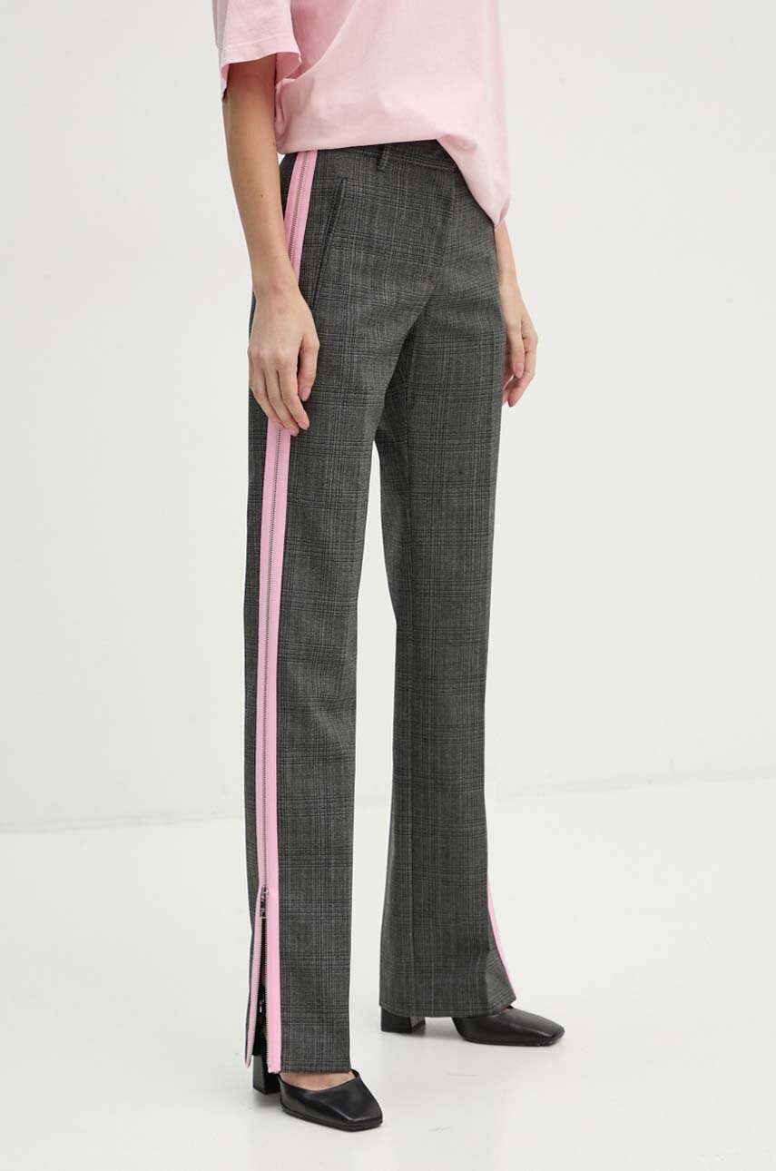 Μάλλινα παντελόνια MSGM χρώμα: γκρι, 3742MDP05.247825