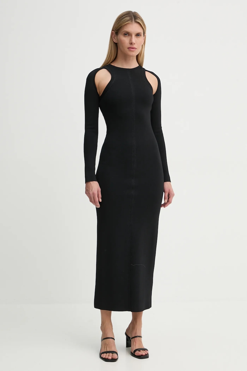 Φόρεμα Nanushka ANITTA χρώμα: μαύρο, NW24FWDR43099