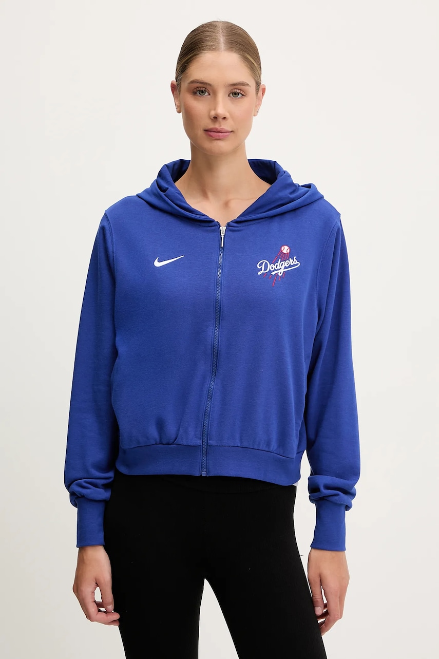 Μπλούζα Nike Los Angeles Dodgers χρώμα: μοβ, με κουκούλα, 035D-11TU-LD-HVV