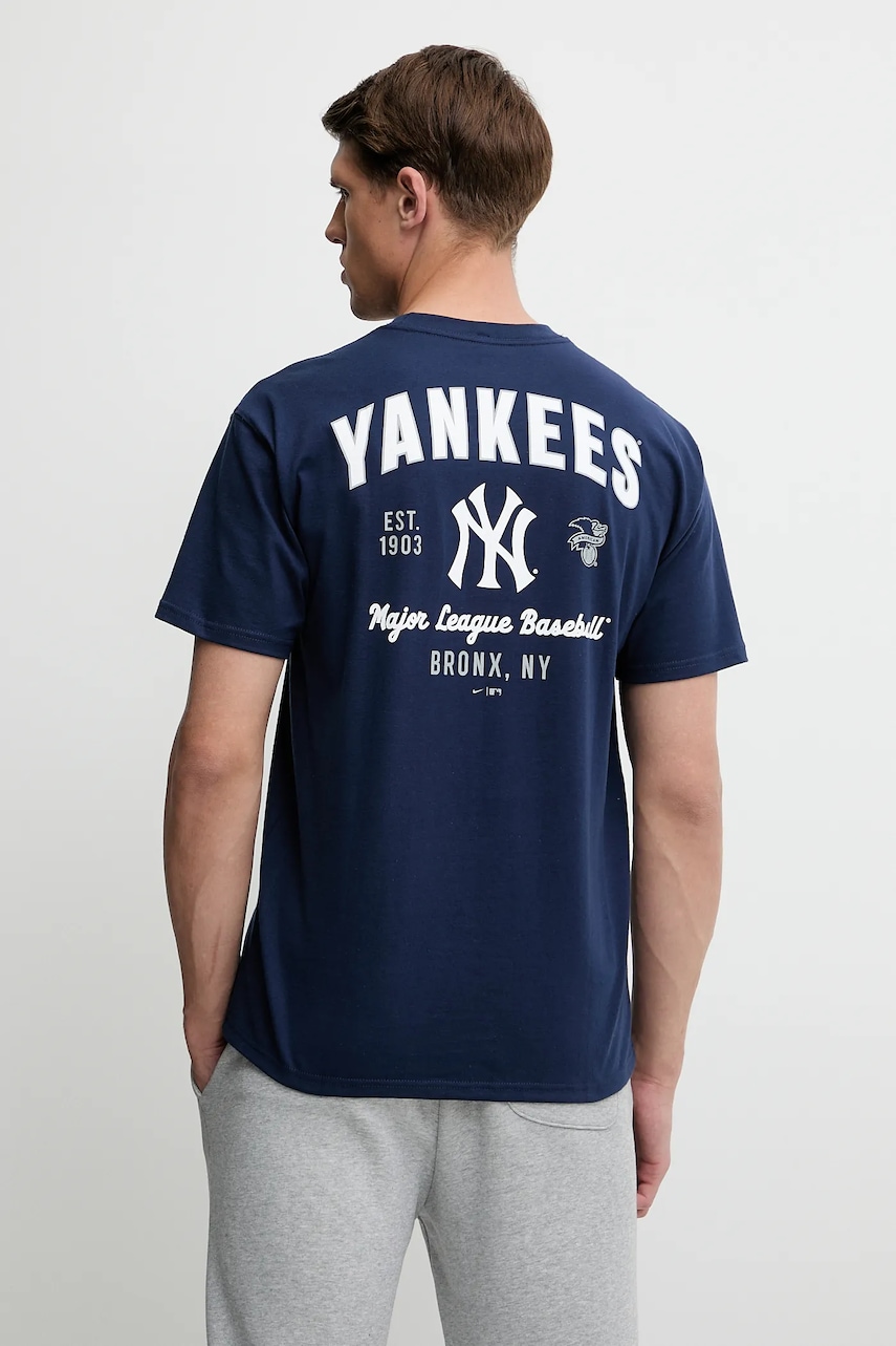 Βαμβακερό μπλουζάκι Nike New York Yankees ανδρικό, χρώμα: ναυτικό μπλε, 01AY-44B-NK-32K