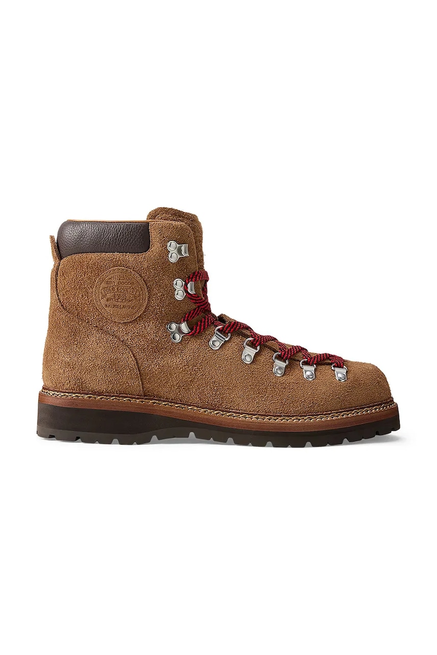 Μπότες πεζοπορίας από σουέτ Polo Ralph Lauren Polo Alpine Boots χρώμα: καφέ, 812974118001