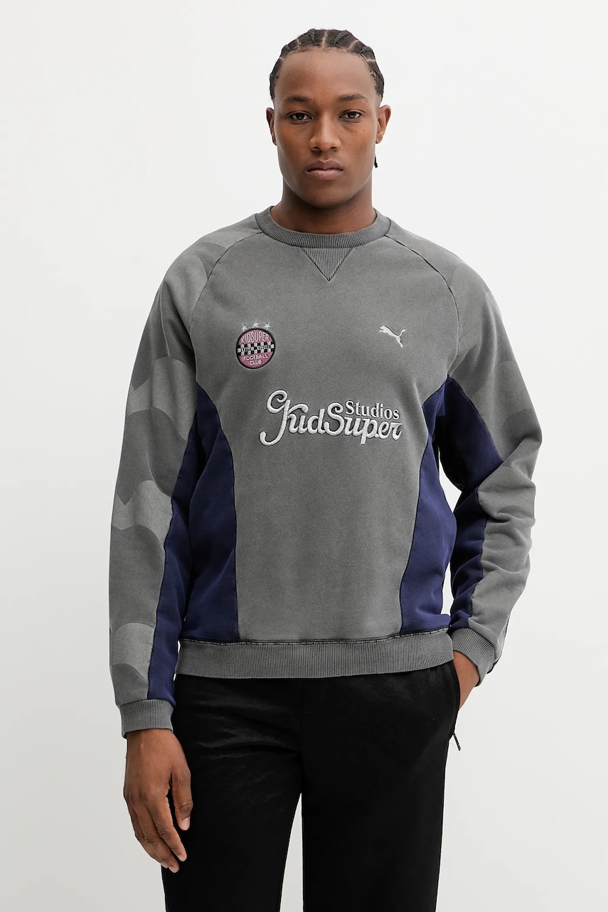 Βαμβακερή μπλούζα Puma PUMA x KIDSUPER χρώμα: γκρι, 632364