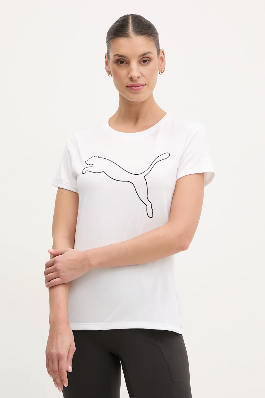 Μπλουζάκι προπόνησης Puma Train All Day Essentials χρώμα: άσπρο, 525892