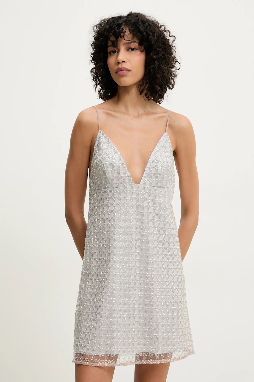 Φόρεμα Rotate χρώμα: γκρι, 113710800