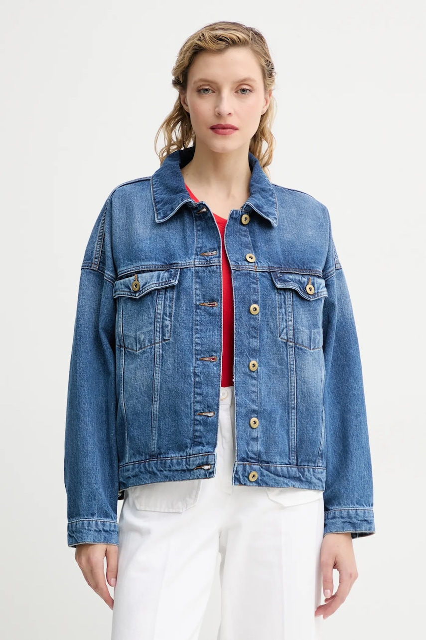 Τζιν μπουφάν Sessun χρώμα: μπλε, 23321006