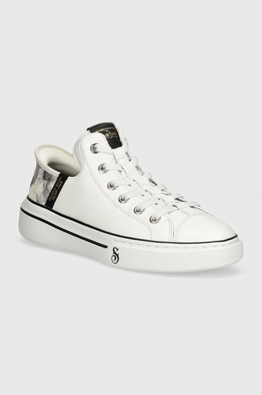 Δερμάτινα ελαφριά παπούτσια Skechers SKECHERS X SNOOP DOGG χρώμα: άσπρο