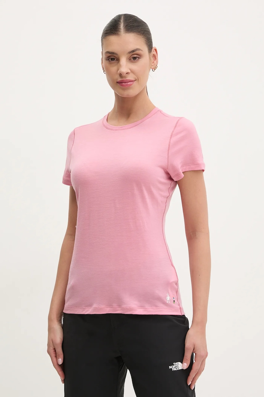 Αθλητικό μπλουζάκι Smartwool χρώμα: ροζ, SW002775