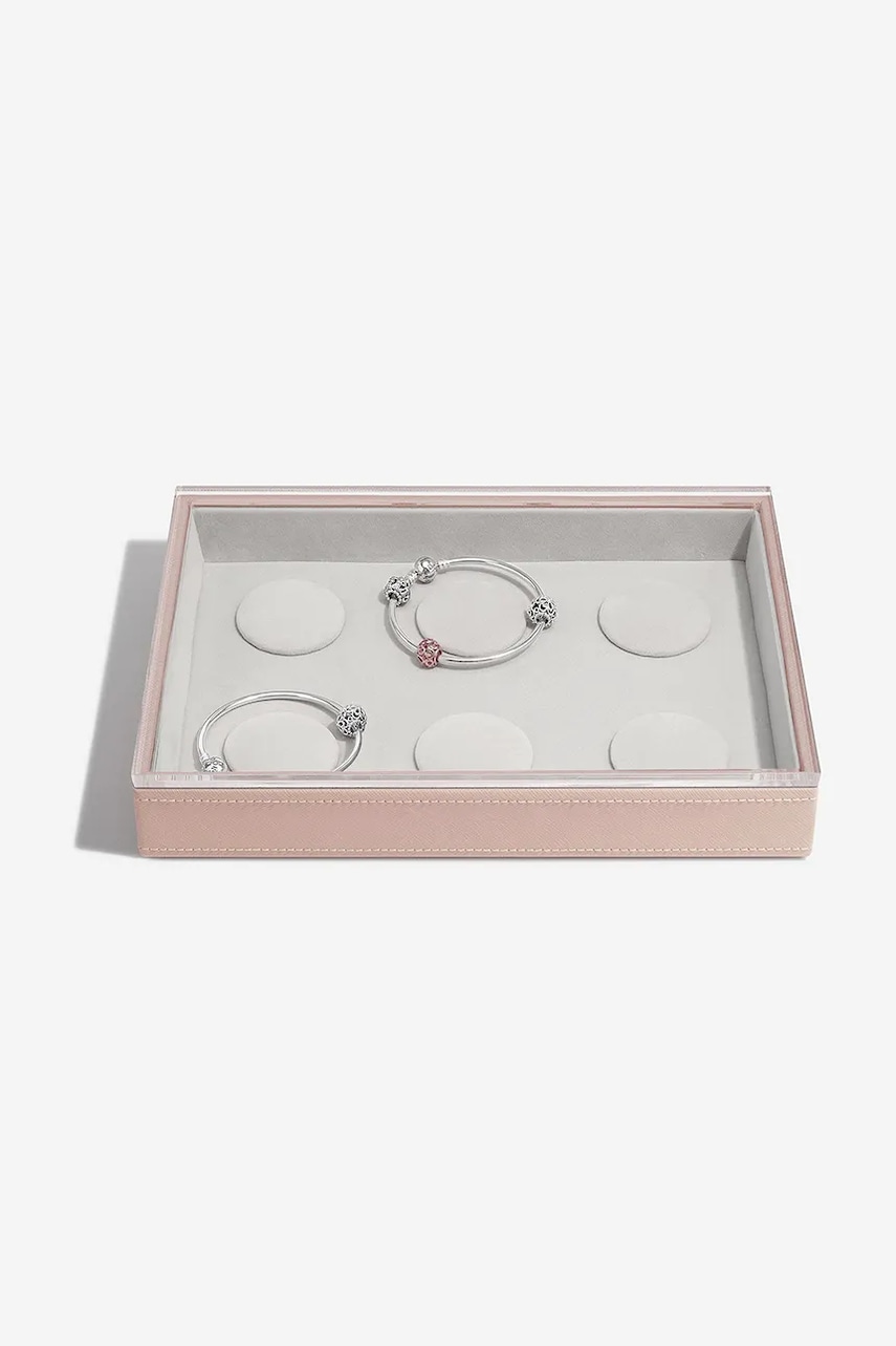 Κασετίνα για βραχιόλια γούρια Stackers χρώμα: ροζ, 0