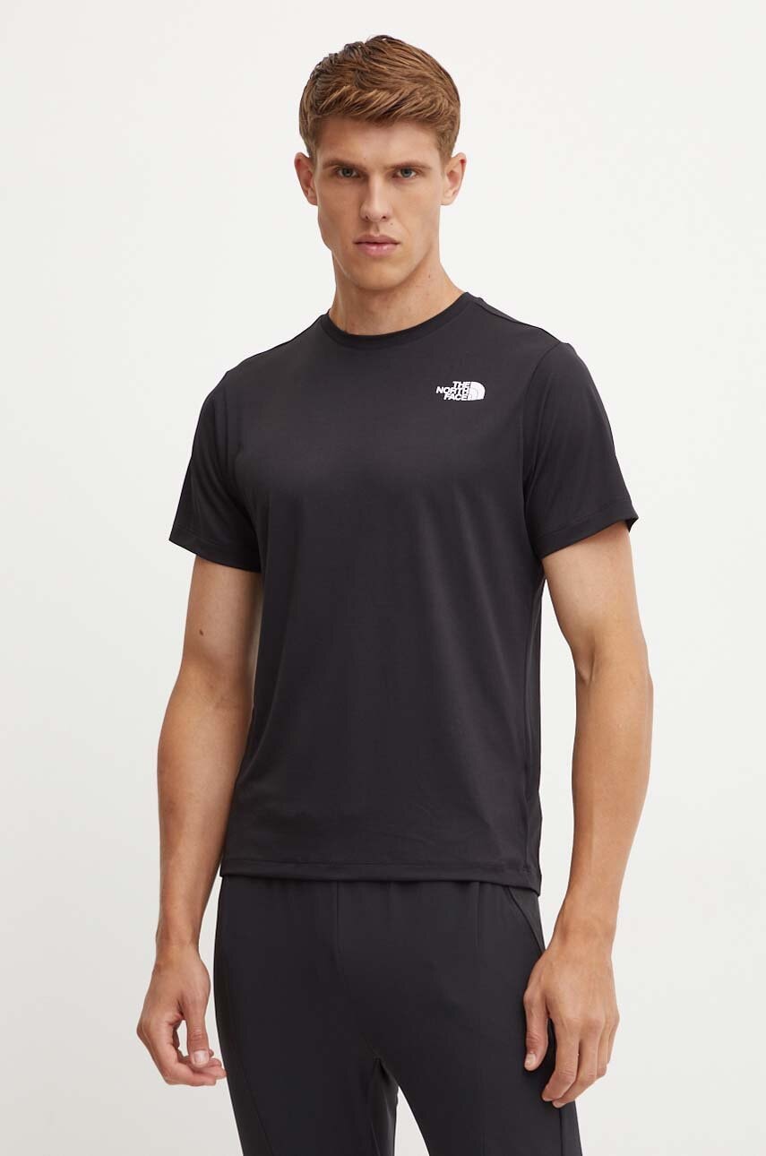 Αθλητικό μπλουζάκι The North Face 24/7 χρώμα: μαύρο, NF0A894BJK31