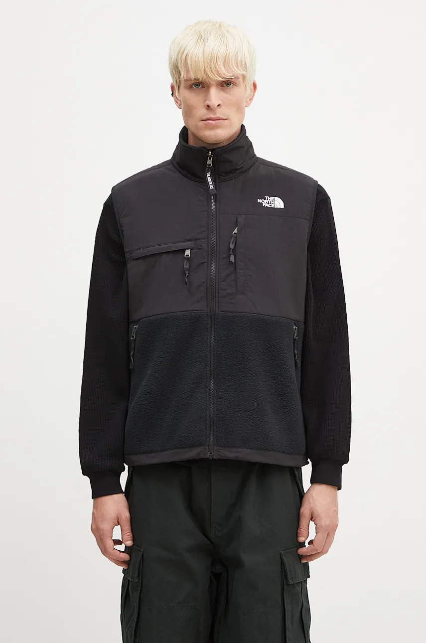 Αμάνικο μπουφάν The North Face Retro Denali Vest χρώμα: μαύρο, NF0A88XJJK31