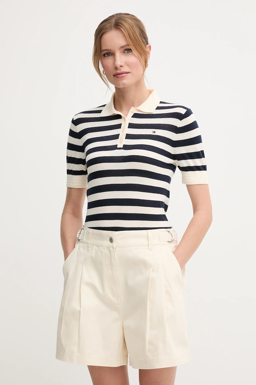 Πόλο Tommy Hilfiger χρώμα: ναυτικό μπλε