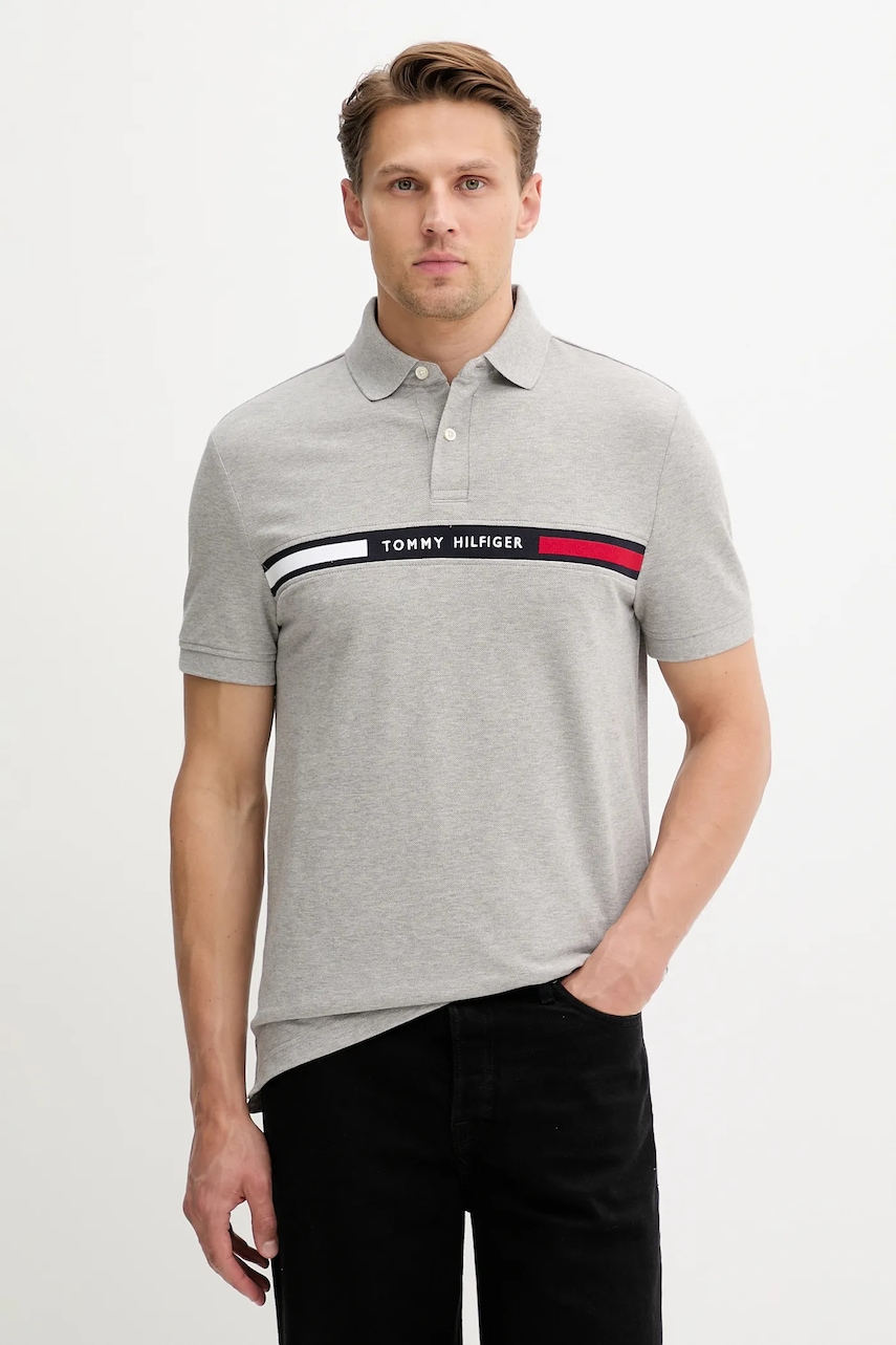 Πόλο Tommy Hilfiger χρώμα: ναυτικό μπλε, MW0MW38130