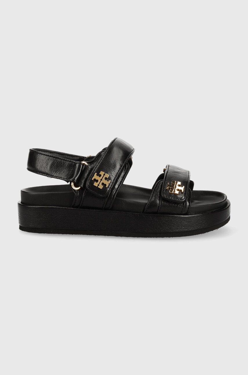 Δερμάτινα σανδάλια Tory Burch Kira Sport χρώμα: μαύρο, 144328-001