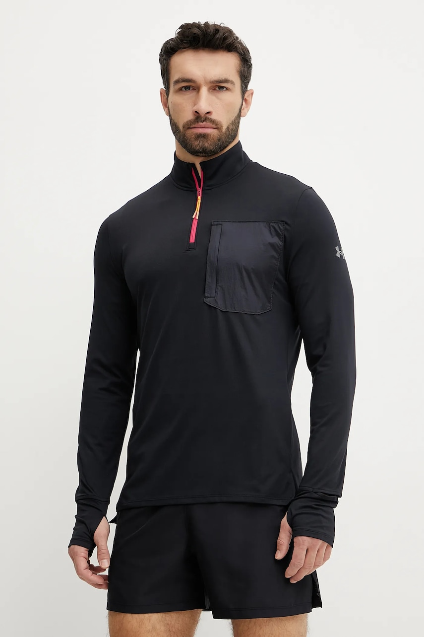 Αθλητική μπλούζα Under Armour Launch Trail χρώμα: μαύρο, 1383244