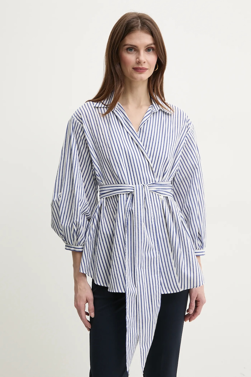 Μεταξωτό πουκάμισο Weekend Max Mara χρώμα: μοβ, 2515111142600