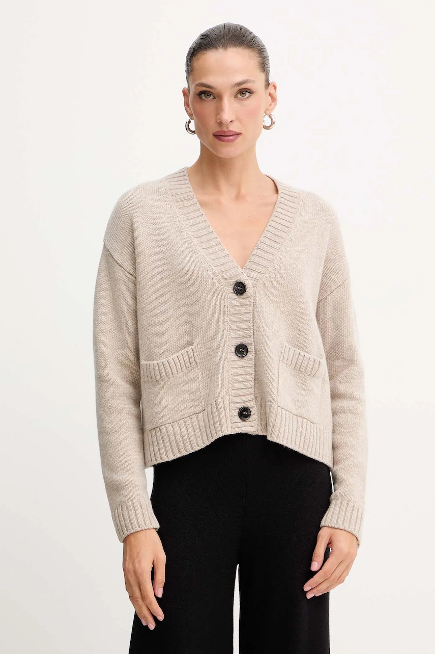 Μάλλινη ζακέτα Weekend Max Mara FILMATO γυναικεία, χρώμα: μπεζ, 2525346062600